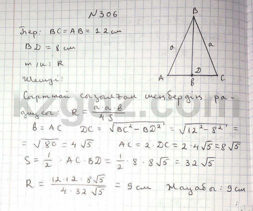 Геометрия Чакликова 9 класс 2013  Упражнение 306