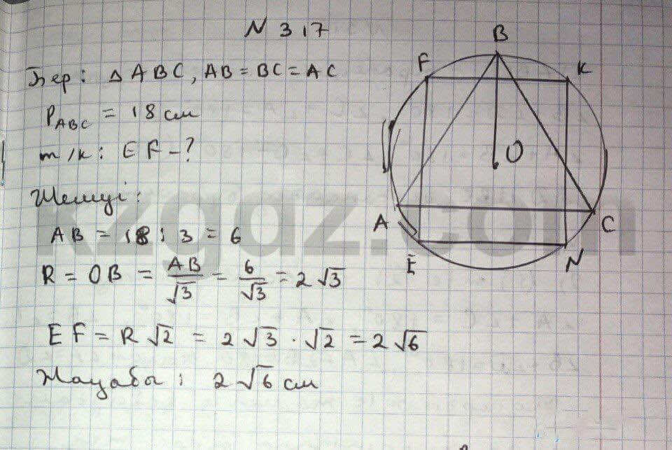 Геометрия Чакликова 9 класс 2013  Упражнение 317