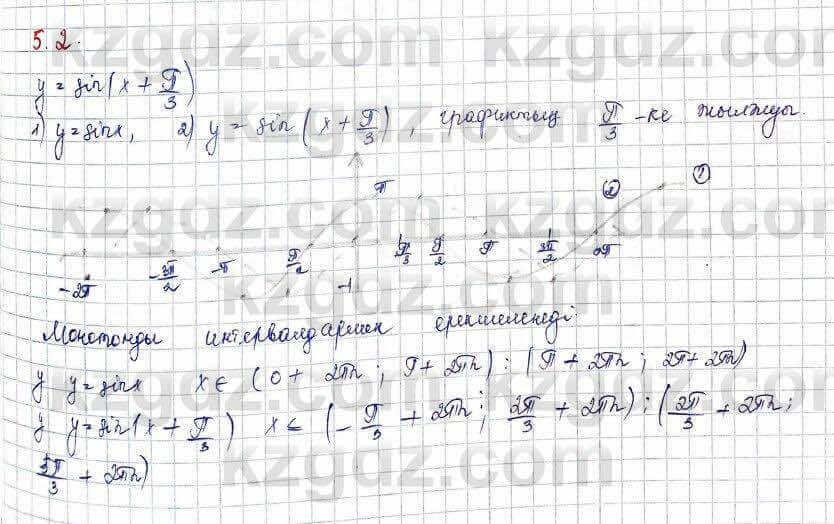 Алгебра Обще-гуманитарное направление Абылкасымова 10 класс 2019 Упражнение 5.2