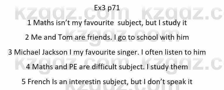 Английский язык English Plus. Grade 5. Student books Ben Wetz 5 класс 2019 Упражнение Ex3 p71