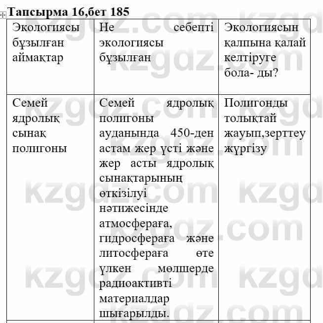 Казахская литература Актанова А.С. 8 класс 2018 Упражнение 16