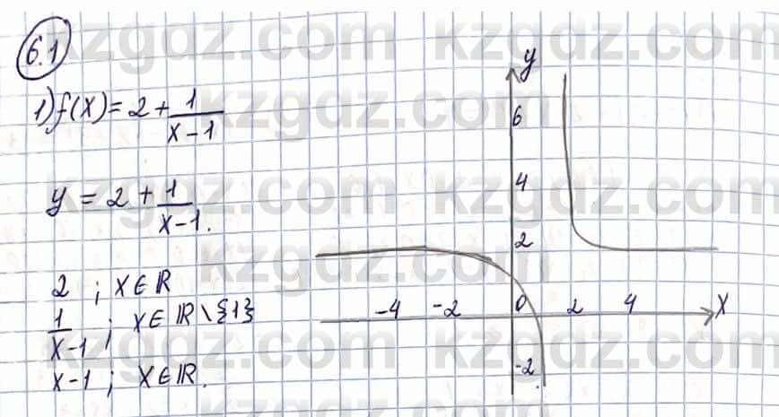 Алгебра Естественно-математическое направление Абылкасымова А. 10 класс 2019 Упражнение 6.1