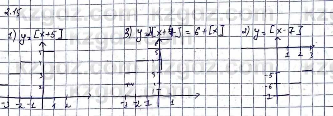 Алгебра Естественно-математическое направление Абылкасымова А. 10 класс 2019 Упражнение 2.15