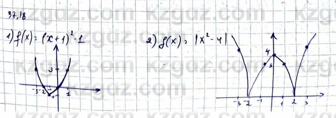 Алгебра Естественно-математическое направление Абылкасымова А. 10 класс 2019 Упражнение 37.18