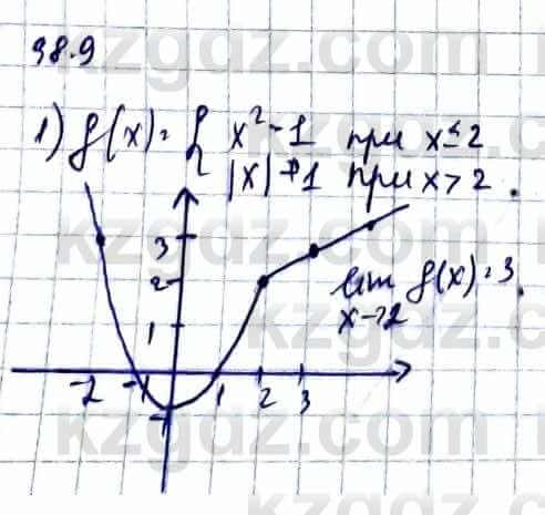 Алгебра Естественно-математическое направление Абылкасымова А. 10 класс 2019 Упражнение 38.9