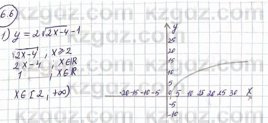 Алгебра Естественно-математическое направление Абылкасымова А. 10 класс 2019 Упражнение 6.6