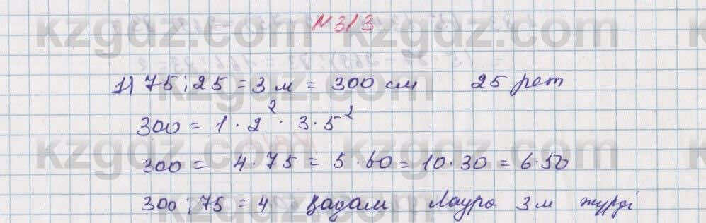 Математика Алдамуратова 5 класс 2017 Упражнение 313