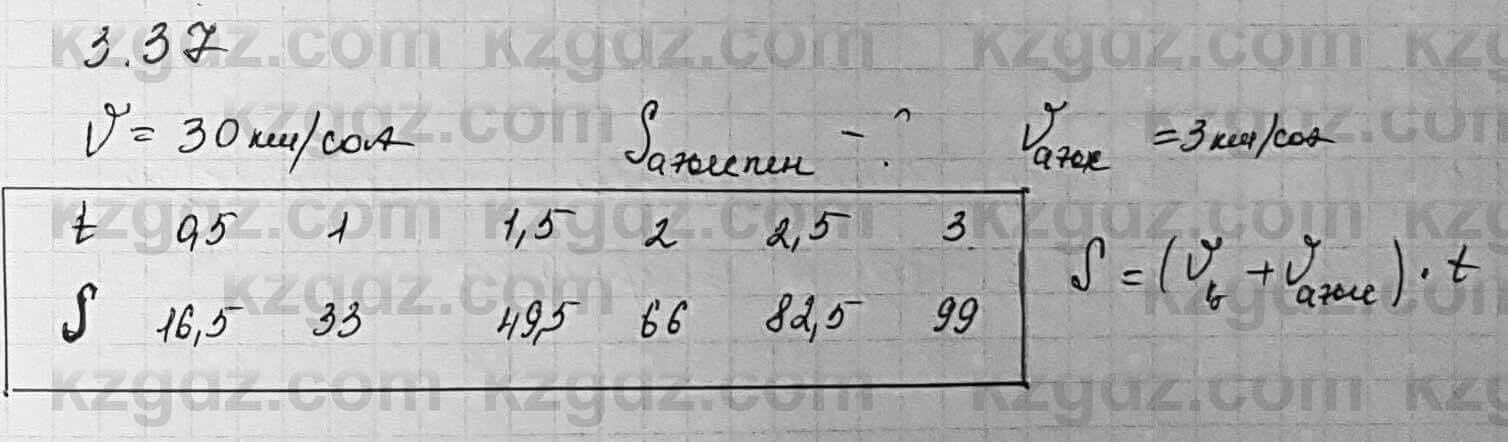 Алгебра Шыныбеков 7 класс 2017 Упражнение 3.37