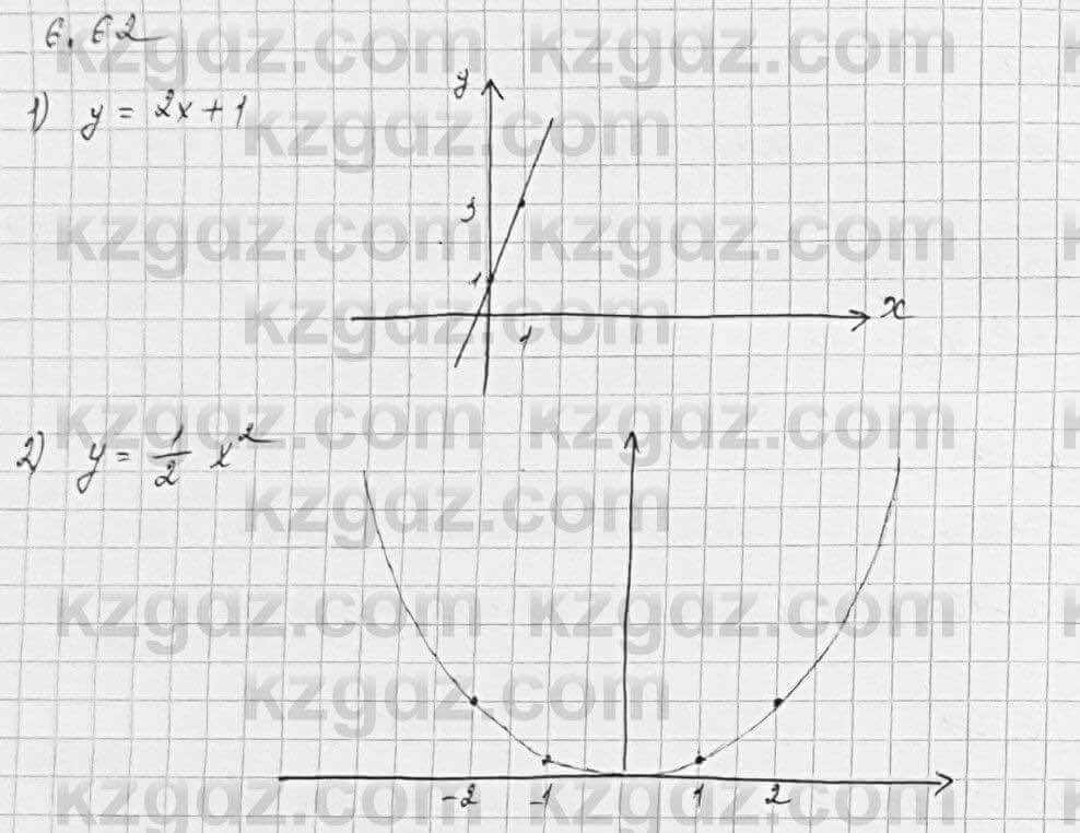 Алгебра Шыныбеков 7 класс 2017 Упражнение 6.62