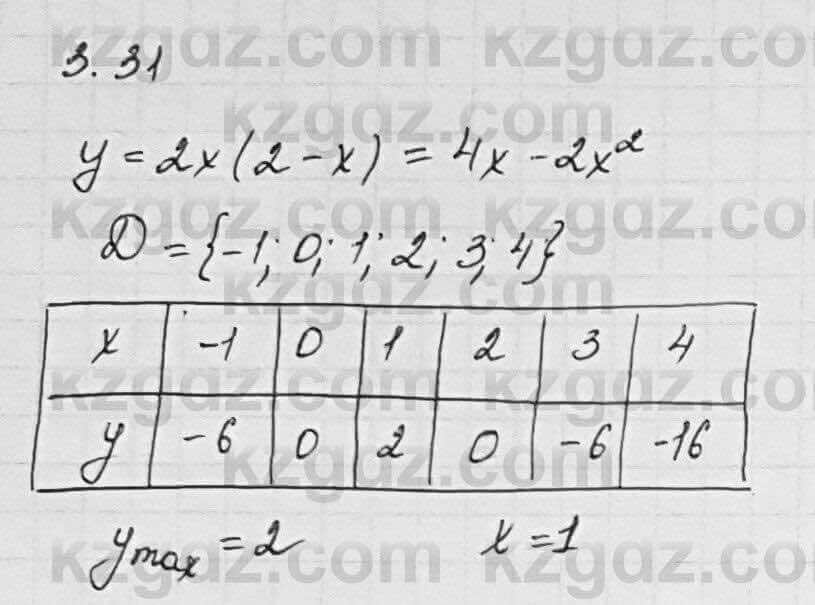 Алгебра Шыныбеков 7 класс 2017 Упражнение 3.31