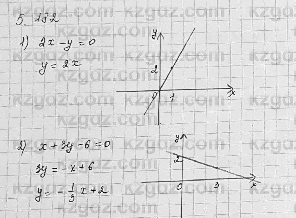 Алгебра Шыныбеков 7 класс 2017 Упражнение 5.182