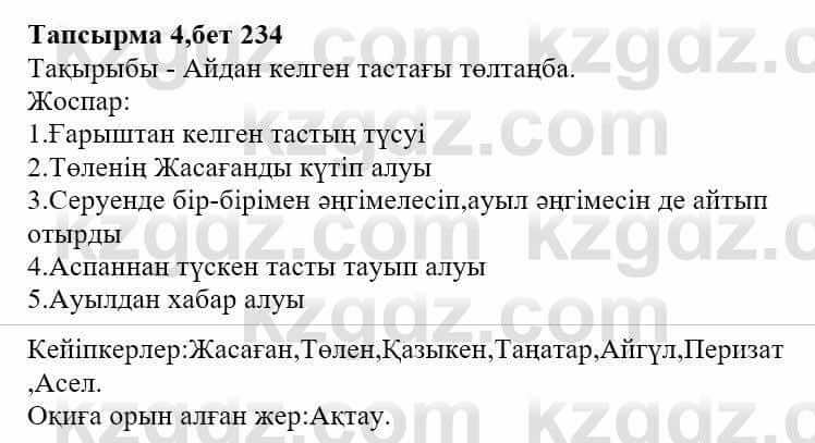Казахская литература Тұрсынғалиева С. 8 класс 2018 Синтез 4