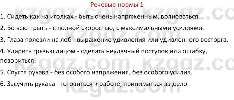 Русский язык Капенова Ж.Ж. 6 класс 2018 Речевые нормы 1