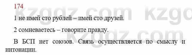 Русский язык Сабитова З. 9 класс 2019 Упражнение 174А