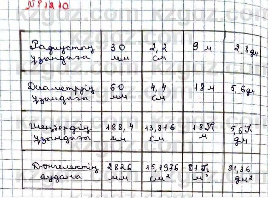 Математика Абылкасымова 6 класс 2018 Упражнение 1210