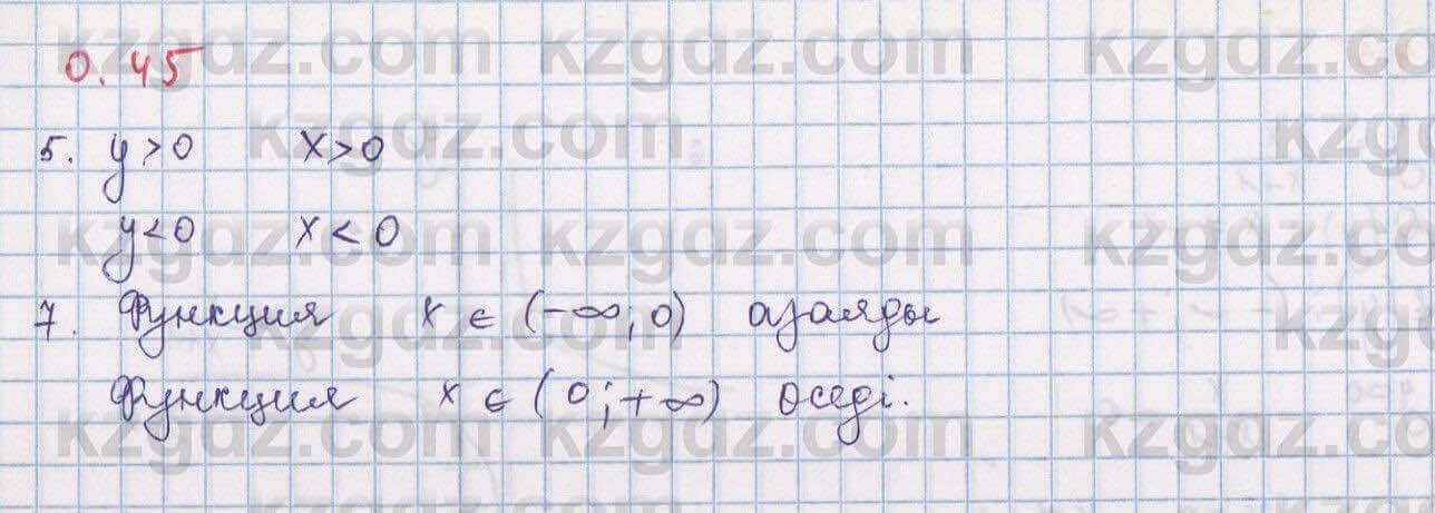 Алгебра Шыныбеков 9 класс 2019  Упражнение 0.45