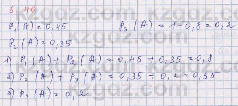 Алгебра Шыныбеков 9 класс 2019  Упражнение 5.40