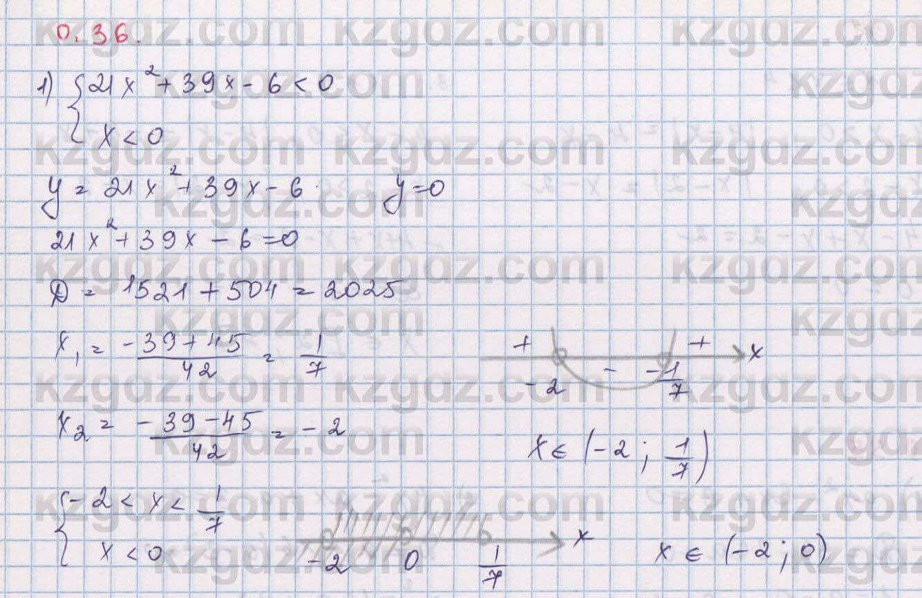 Алгебра Шыныбеков 9 класс 2019  Упражнение 0.36