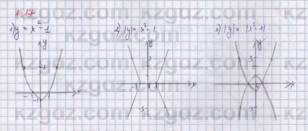 Алгебра Шыныбеков 9 класс 2019  Упражнение 1.17