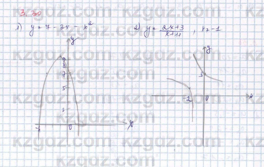 Алгебра Шыныбеков 9 класс 2019  Упражнение 3.30