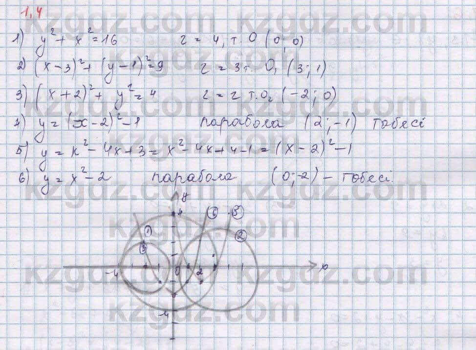 Алгебра Шыныбеков 9 класс 2019  Упражнение 1.4
