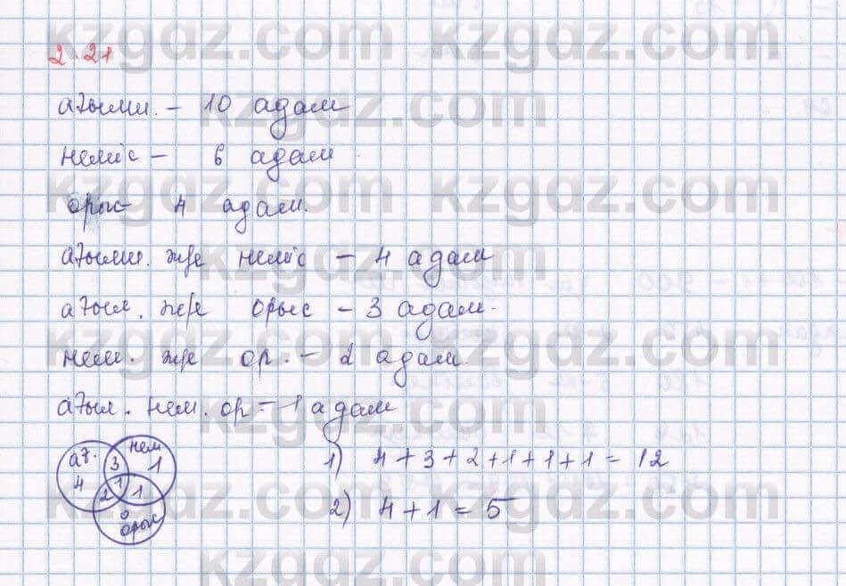 Алгебра Шыныбеков 9 класс 2019  Упражнение 2.21