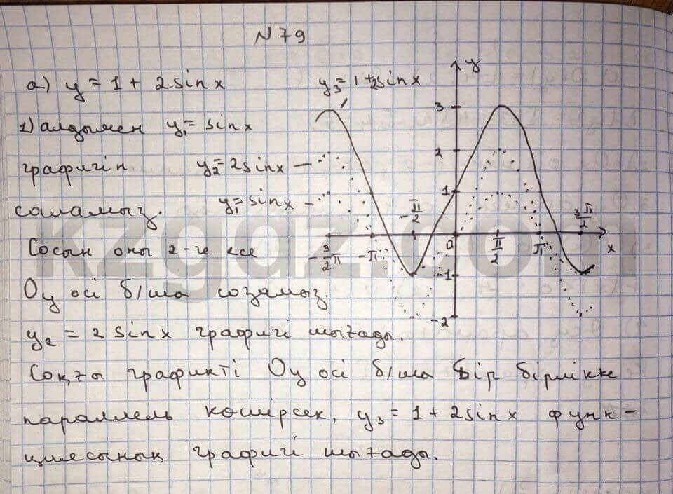 Алгебра Абылкасымова 10 класс Естественно-математическое направление  Упражнение 79