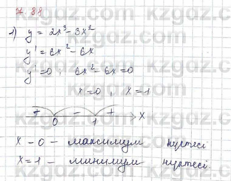 Алгебра Шыныбеков 10 класс 2019 Упражнение 7.88