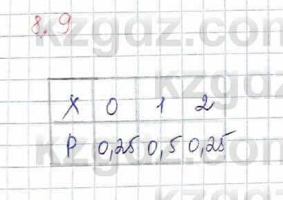 Алгебра Шыныбеков 10 класс 2019 Упражнение 8.9