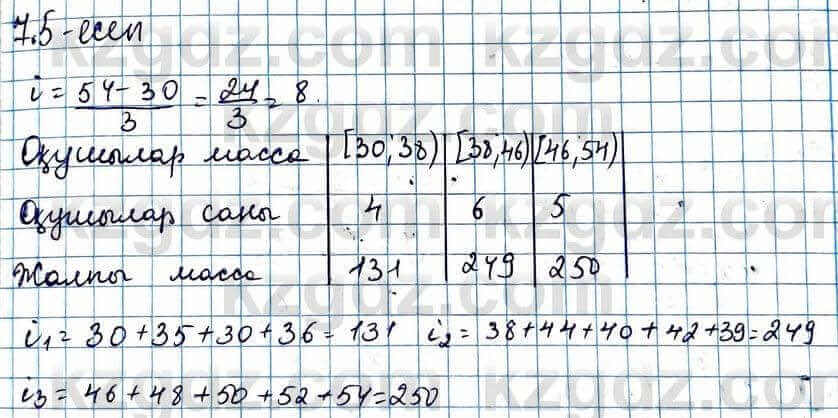 Алгебра ЕМН Абылкасымова 11 класс 2020  Упражнение 7.5