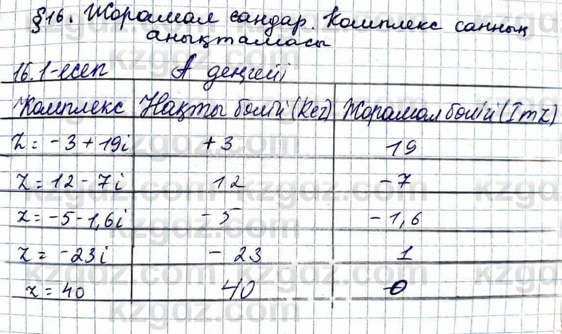 Алгебра ЕМН Абылкасымова 11 класс 2020  Упражнение 16.1