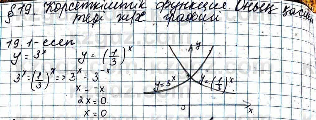 Алгебра ЕМН Абылкасымова 11 класс 2020  Упражнение 19.1