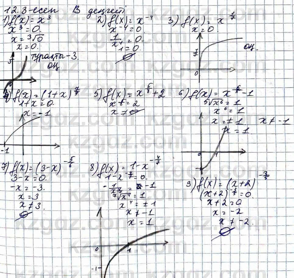 Алгебра ЕМН Абылкасымова 11 класс 2020  Упражнение 12.3