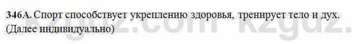 Русский язык Сабитова 6 класс 2018 Упражнение 346А