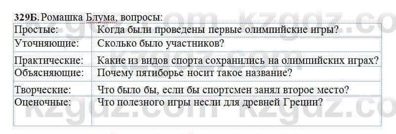 Русский язык Сабитова 6 класс 2018 Упражнение 329Б