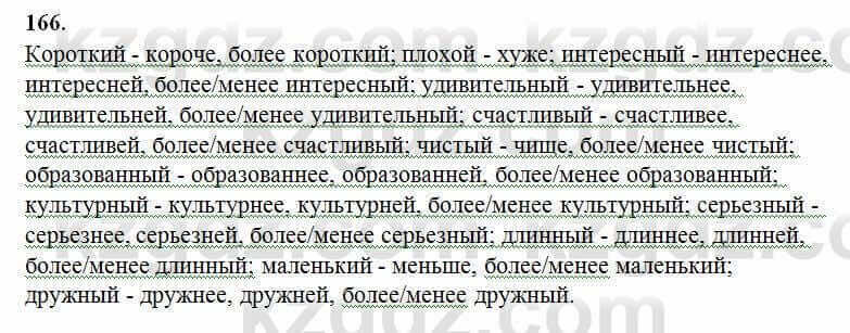 Русский язык Сабитова 6 класс 2018 Упражнение 166