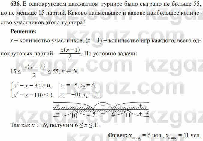 Алгебра Солтан 8 класс 2020  Упражнение 636