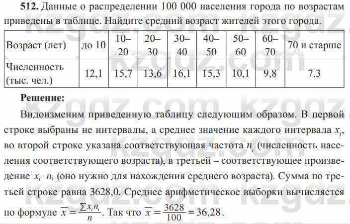 Алгебра Солтан 8 класс 2020  Упражнение 512