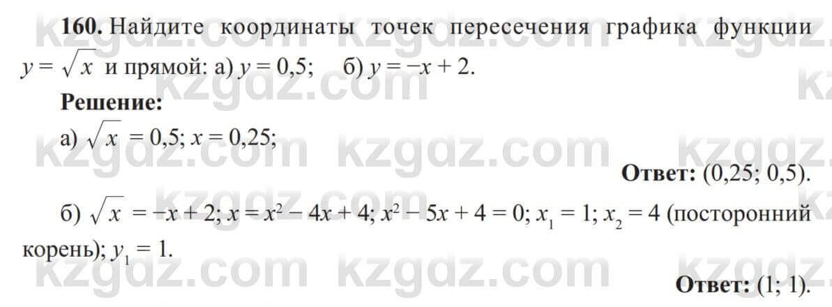 Алгебра Солтан 8 класс 2020  Упражнение 160