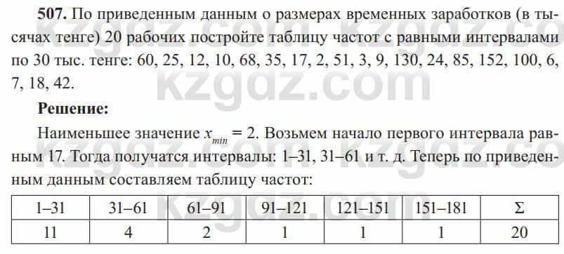 Алгебра Солтан 8 класс 2020  Упражнение 507