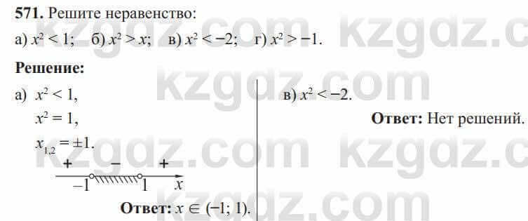 Алгебра Солтан 8 класс 2020  Упражнение 571