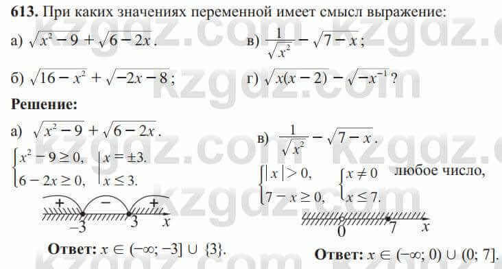 Алгебра Солтан 8 класс 2020  Упражнение 613