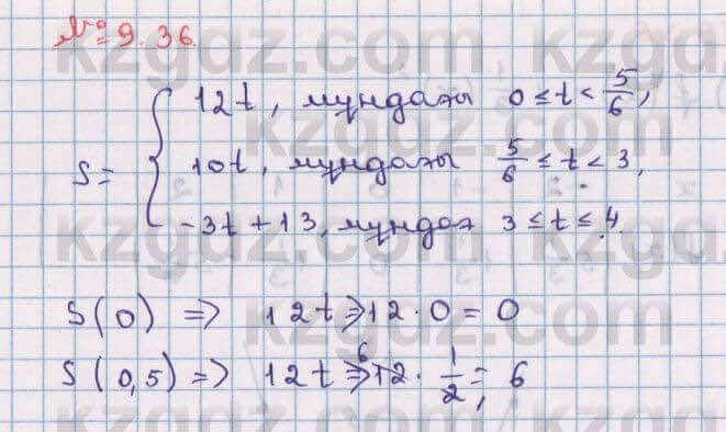 Алгебра Абылкасымова 8 класс 2018  Упражнение 9.36