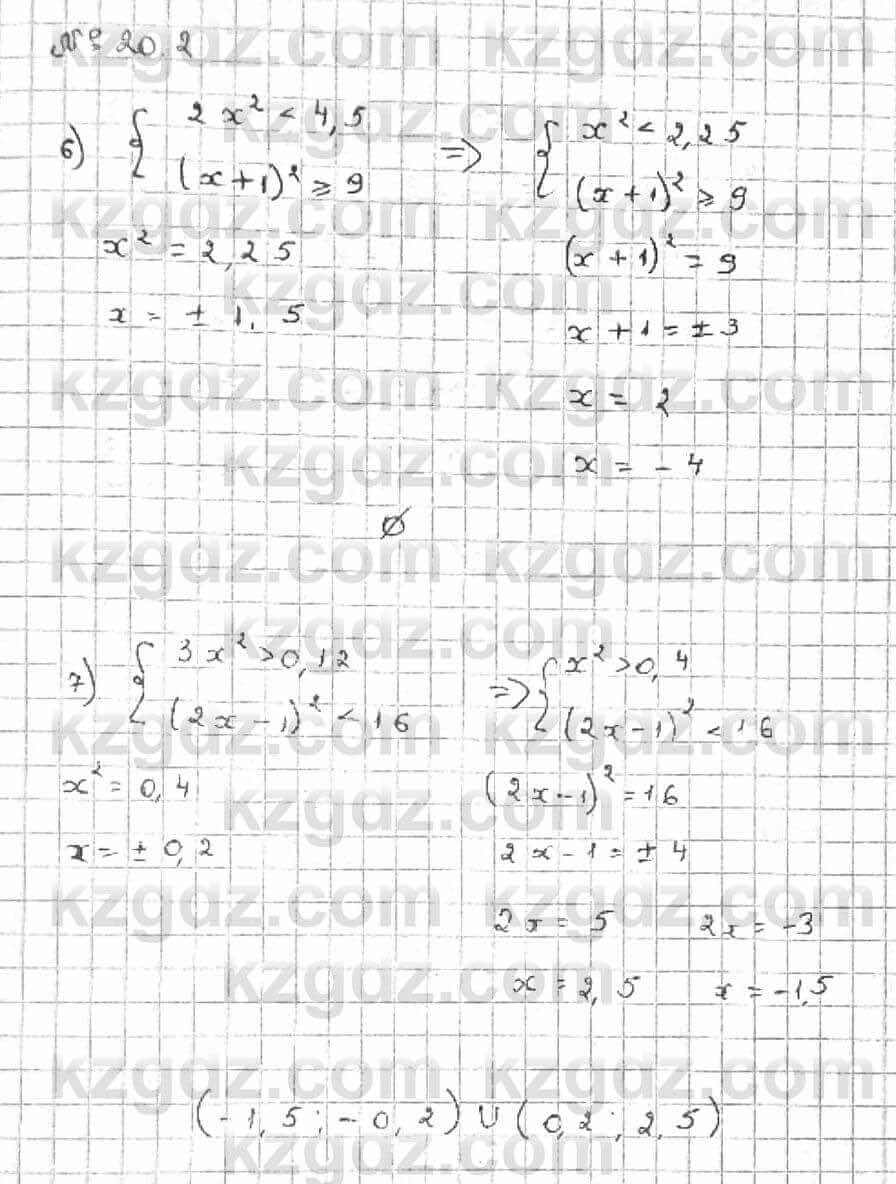 Алгебра Абылкасымова 8 класс 2018  Упражнение 20.2