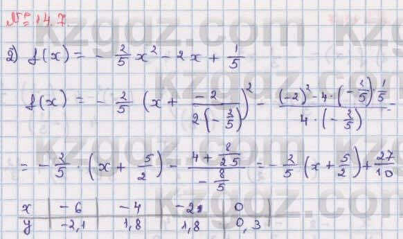 Алгебра Абылкасымова 8 класс 2018  Упражнение 14.7