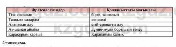 Казахский язык Косымова 7 класс 2018 Упражнение 4